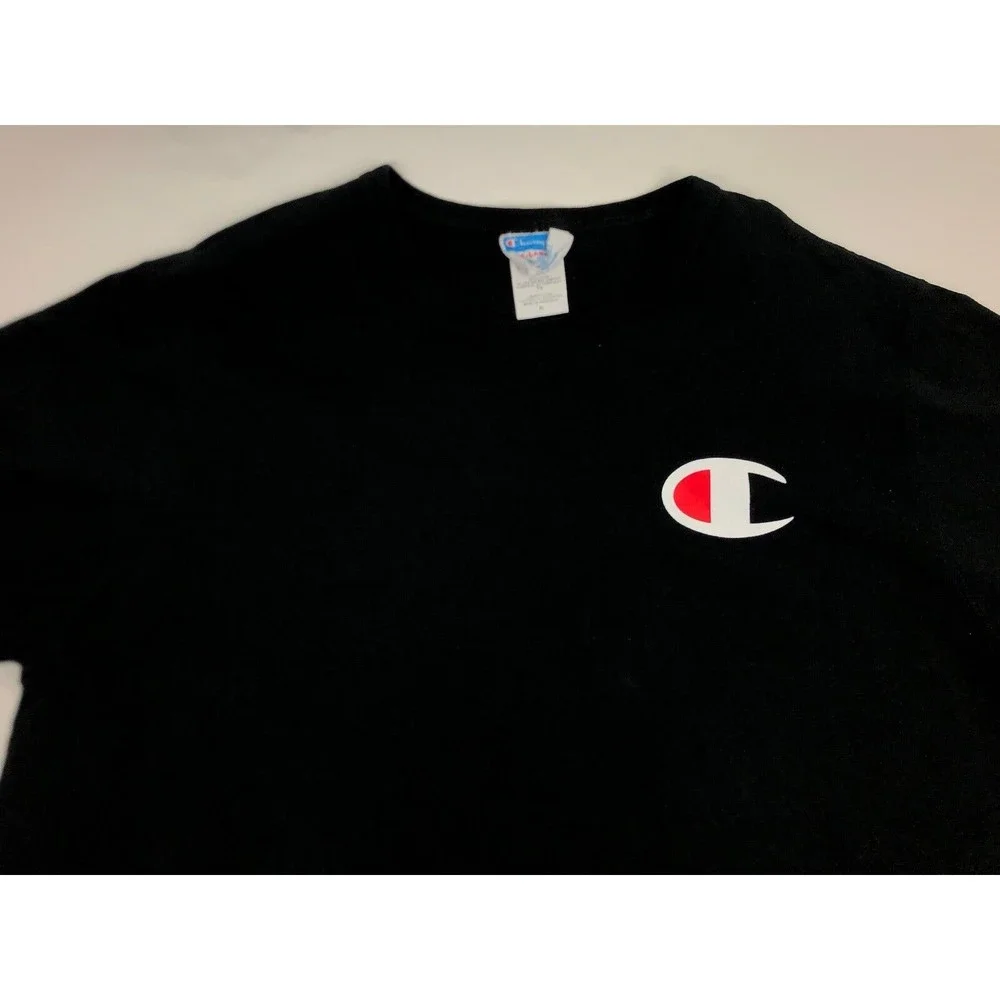 Vintage Champion Athletic T Shirt Black Mens Size XL - Picture 2 of 6